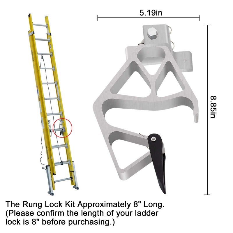 SZHY-LINK Aluminum Extension Ladder Locks Aluminum Extension Ladder Model 28-11 for Werner Aluminum 24 ft, 28 ft, 32 ft Extension Ladder Rung Lock Kit - Image 2